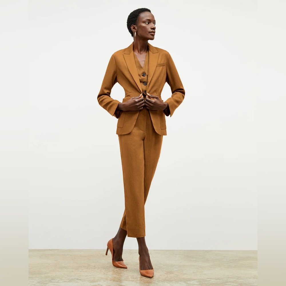MM Lafleur The Shane 2.0 Drawstring Pant Everyday Twill In Acorn NWT Size 4 - Picture 3 of 15
